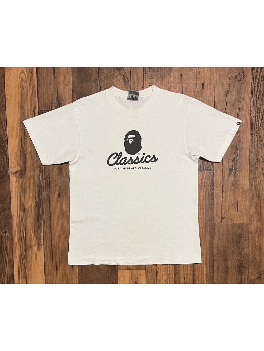 A Bathing Ape Bape Logo Tee Shirt Medium White